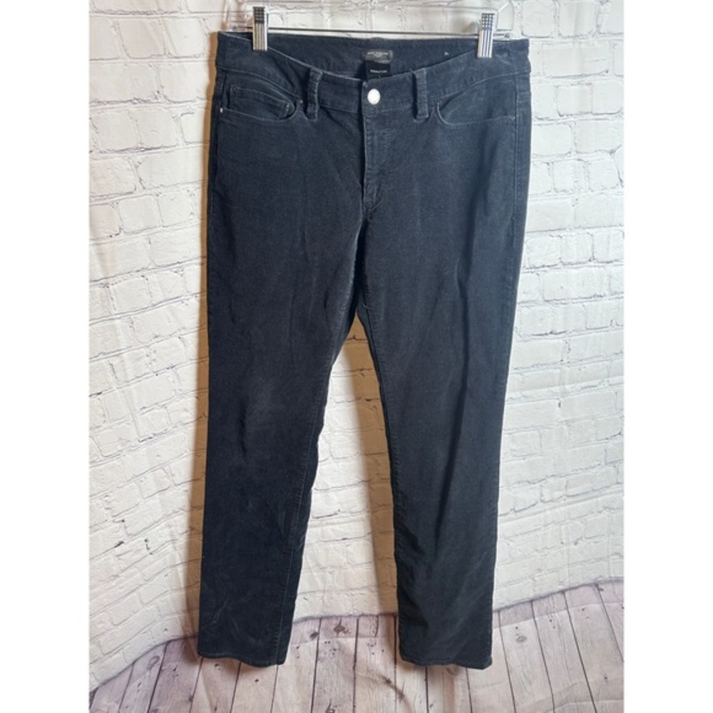 Ann Taylor Signature Corduroy Pants Black Stretch Casual Size‎ 6
